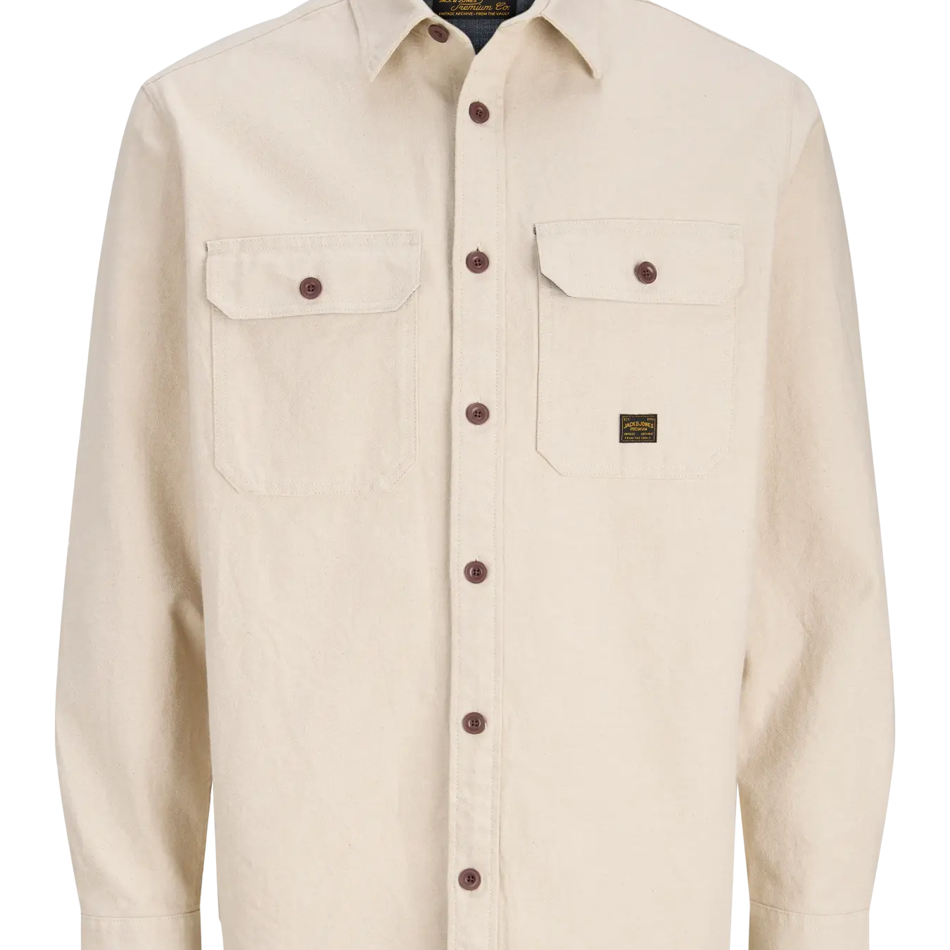 JJ IVY SOLID LS OVERSHIRT - PLAZA TAUPE