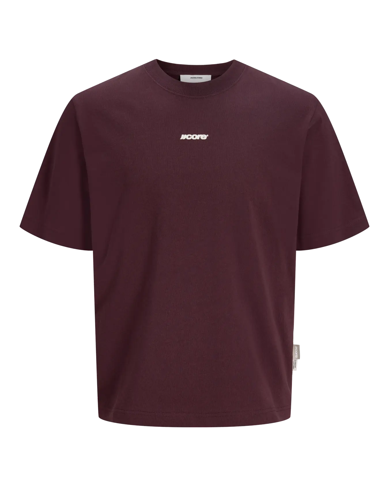 JJ CLUB SCRIPT CREW NECK TEE - FUDGE
