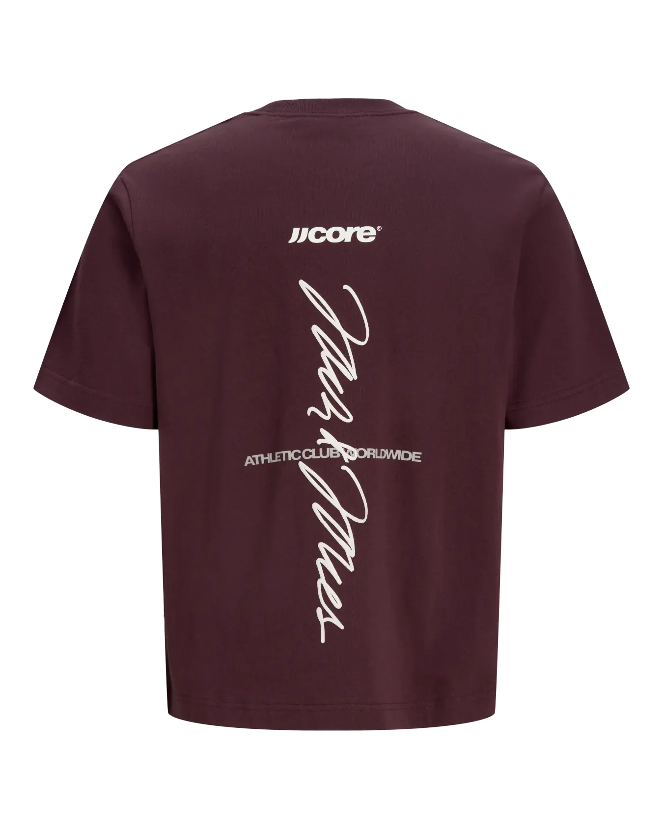 JJ CLUB SCRIPT CREW NECK TEE - FUDGE