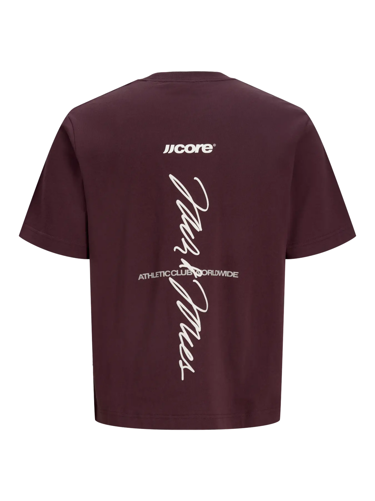 JJ CLUB SCRIPT CREW NECK TEE - FUDGE