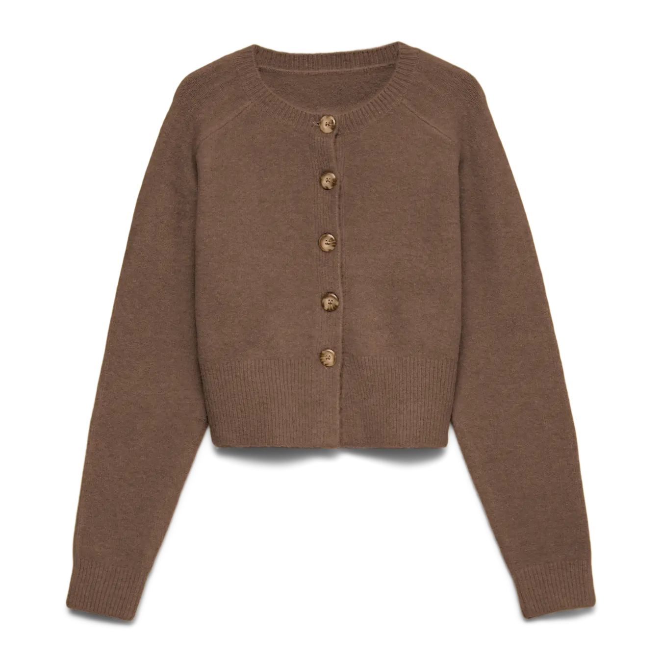 VM SIF O NECK CARDIGAN - COCOA