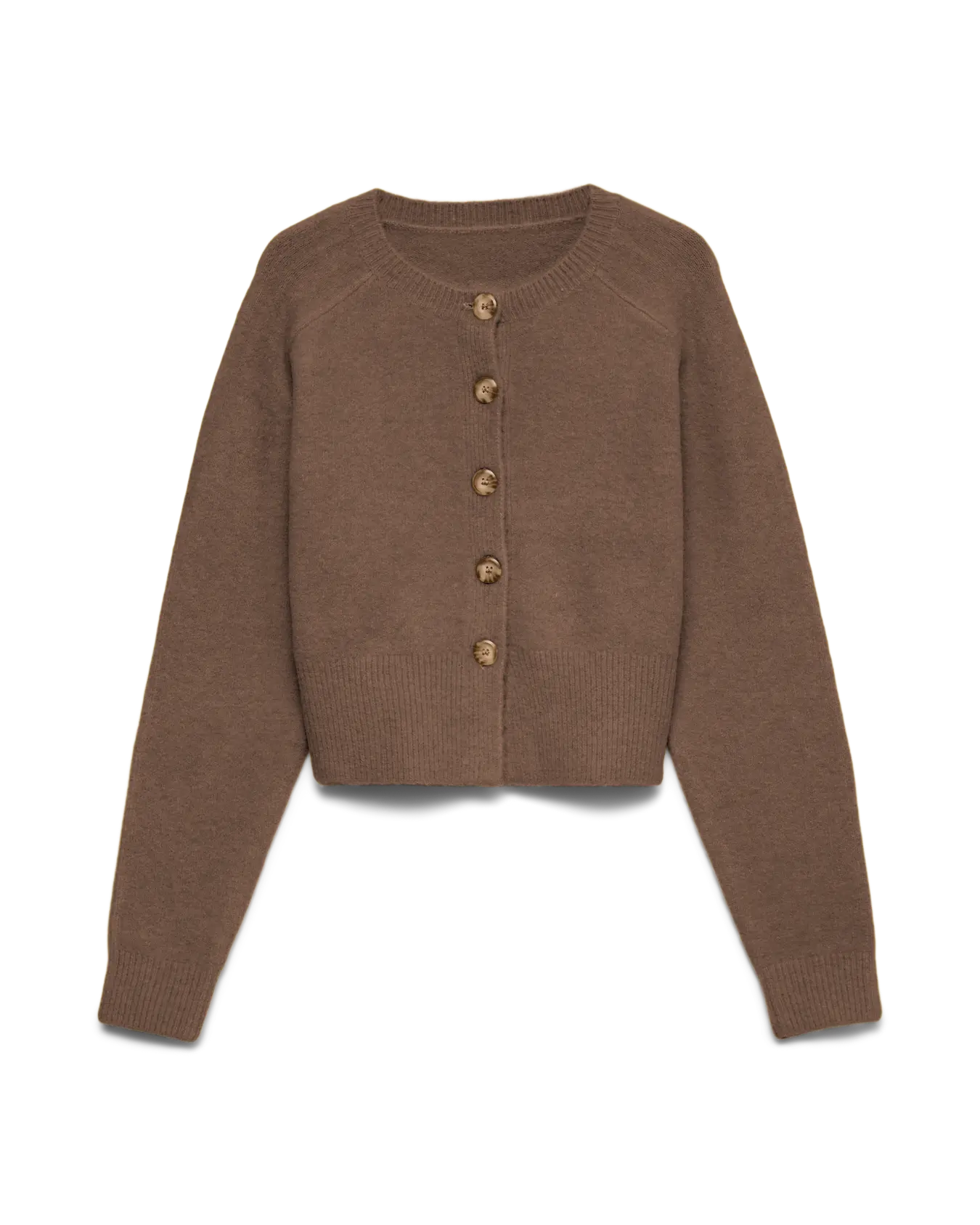 VM SIF O NECK CARDIGAN - COCOA