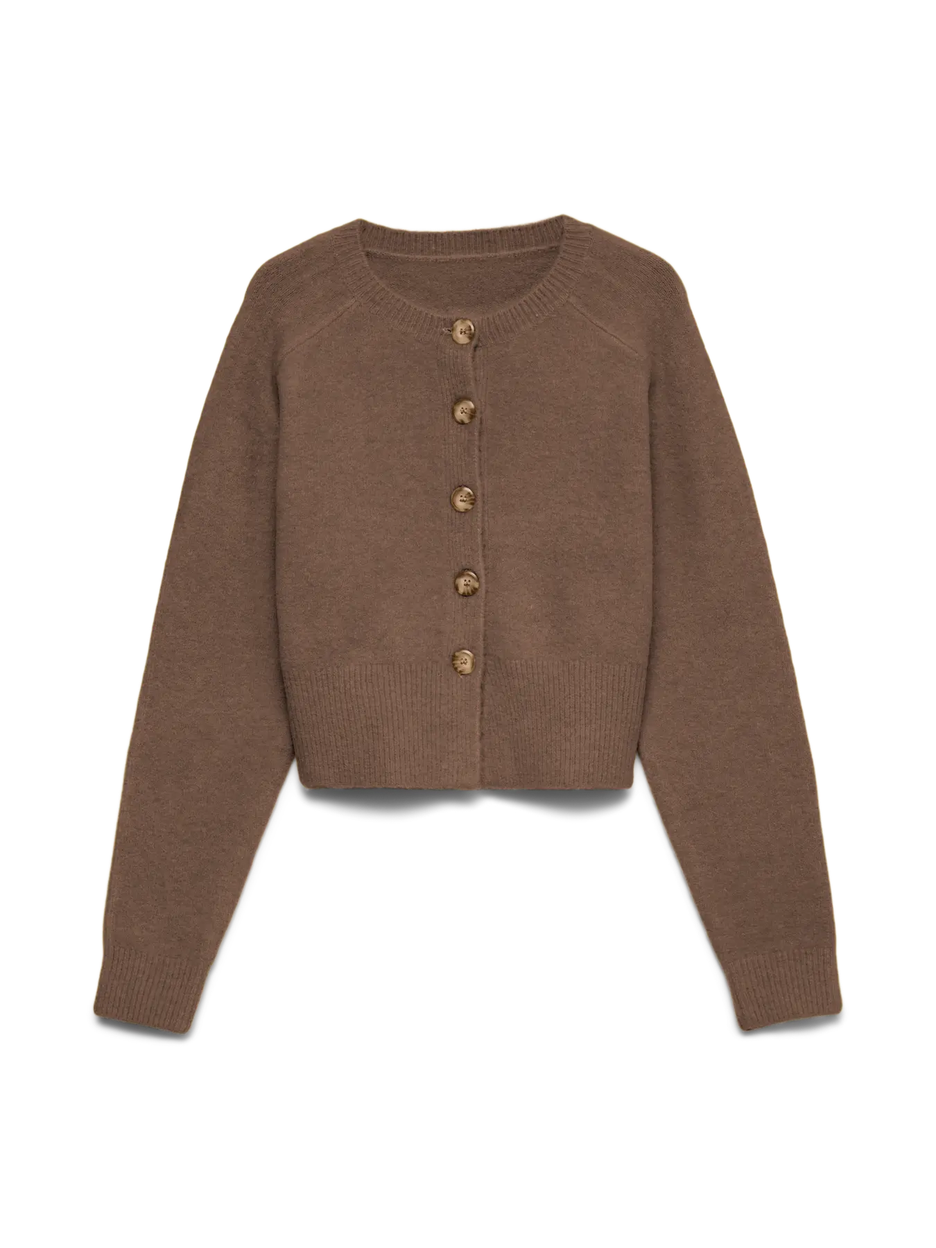 VM SIF O NECK CARDIGAN - COCOA