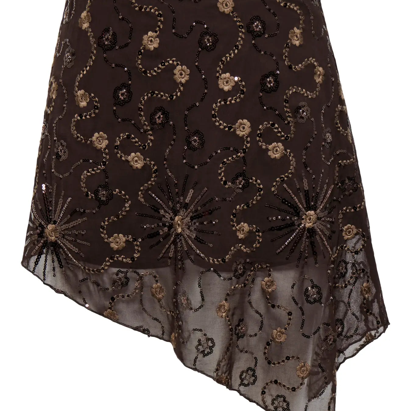 ONLY BOLTEN BEADED SKIRT - COFFEE BEAN