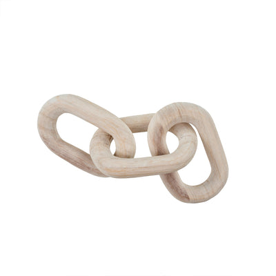 WOODEN CHAIN LINKS - WHITE