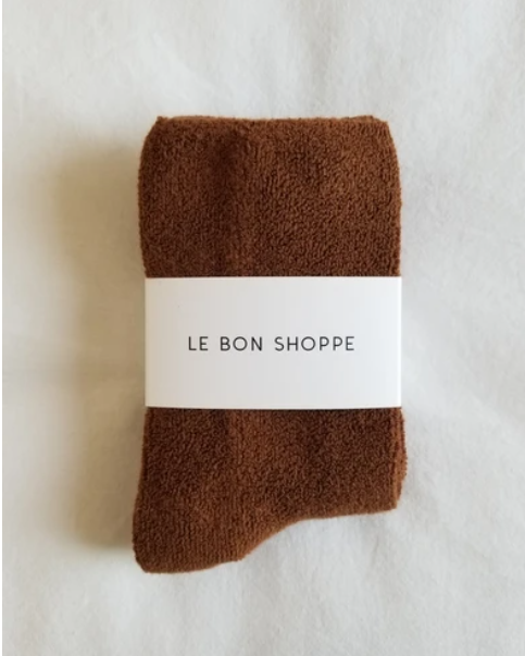 LE BON SHOPPE CLOUD SOCKS - SEPIA