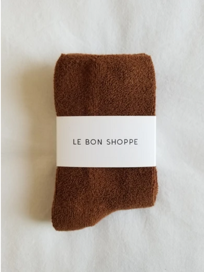 LE BON SHOPPE CLOUD SOCKS - SEPIA