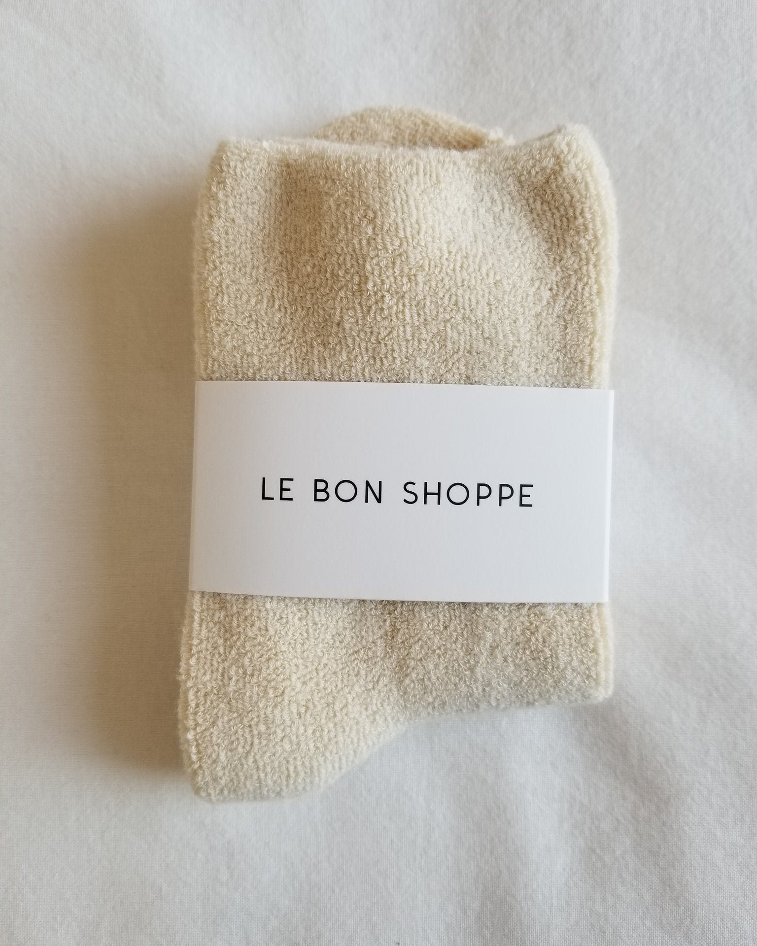 LE BON SHOPPE CLOUD SOCKS - ECRU