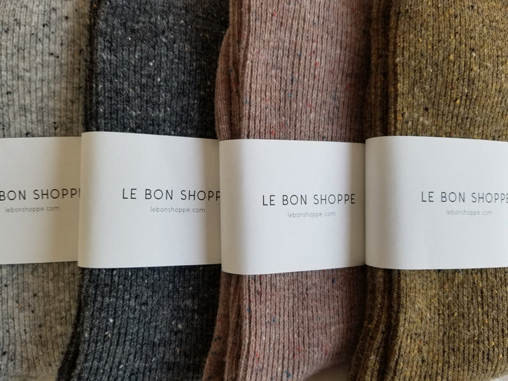 LE BON SHOPPE SNOW SOCKS - CHARCOAL