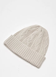 FREE PEOPLE STORMI CABLE KNIT BEANIE - WINTER SKY