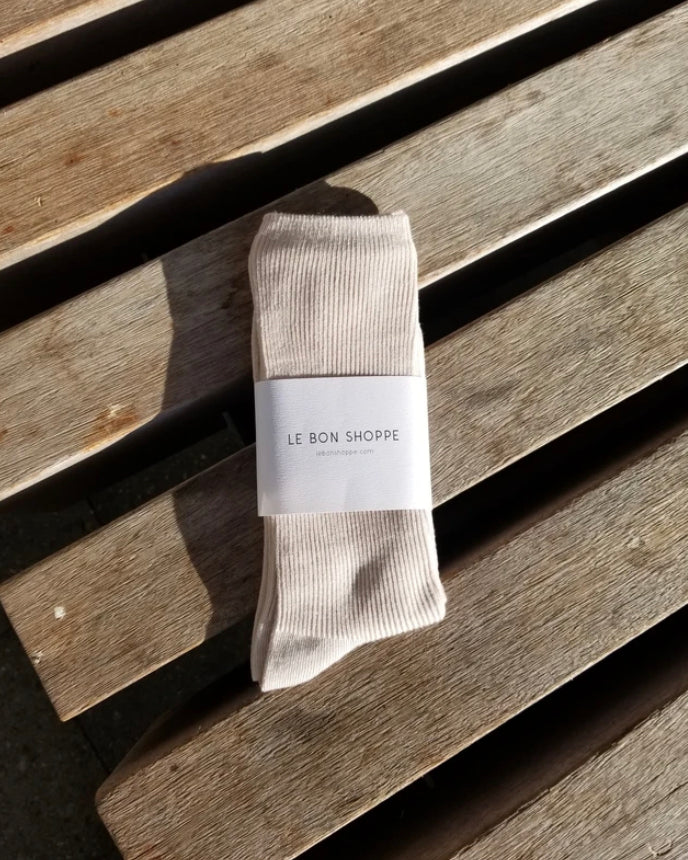 LE BON SHOPPE TROUSER SOCKS - EGGNOG