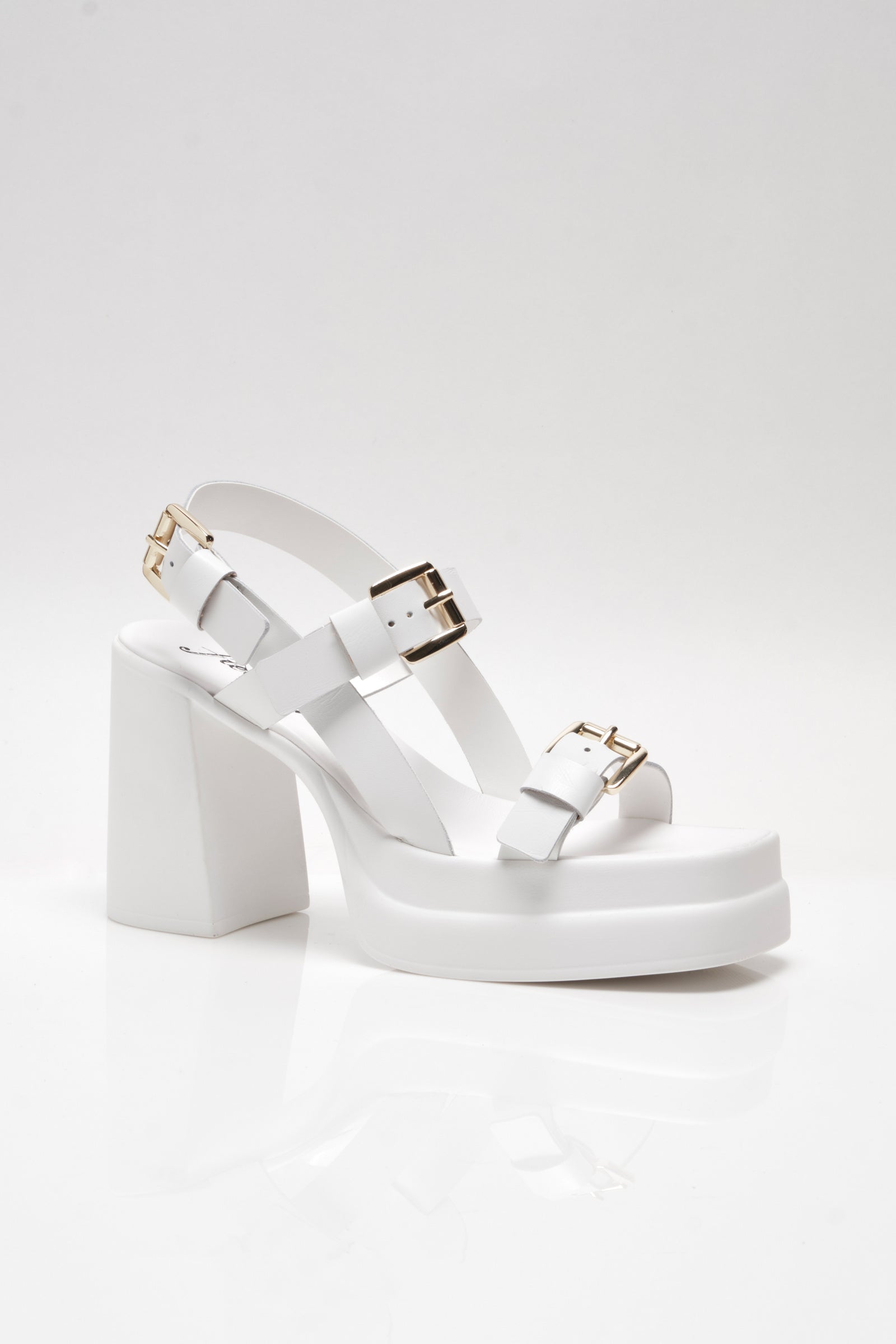 FREE PEOPLE PAMELA STACKED HEEL - WHITE