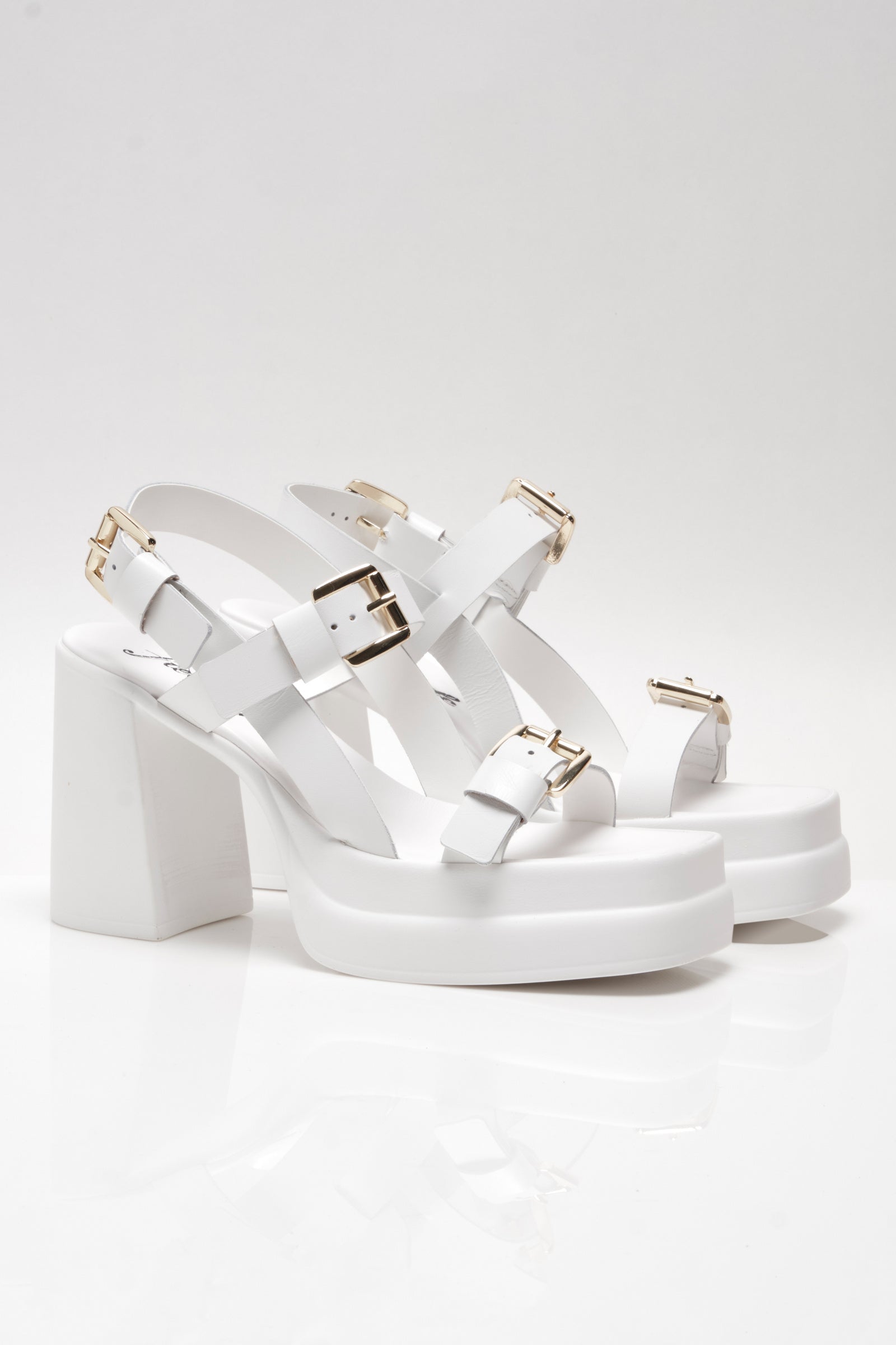 FREE PEOPLE PAMELA STACKED HEEL - WHITE