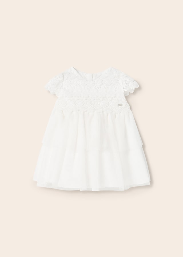 MAYORAL TULLE DRESS - OFF WHITE