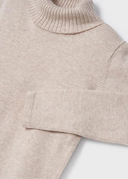 MAYORAL KNIT HIGH NECK SWEATER - SEPIA
