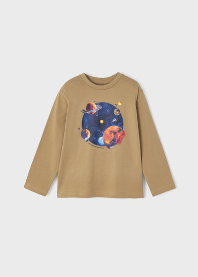 MAYORAL SPACE LS TEE - BISCUIT