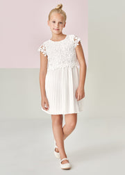 MAYORAL LACE DRESS - OFF WHITE