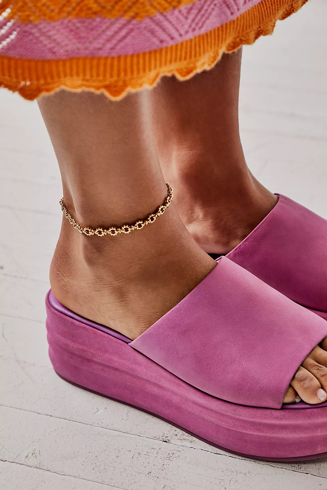 FREE PEOPLE HARBOR FLATFORM - FUCHSIA FLIRT