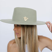 Gigi Pip Dae Triangle Crown Hat - Green