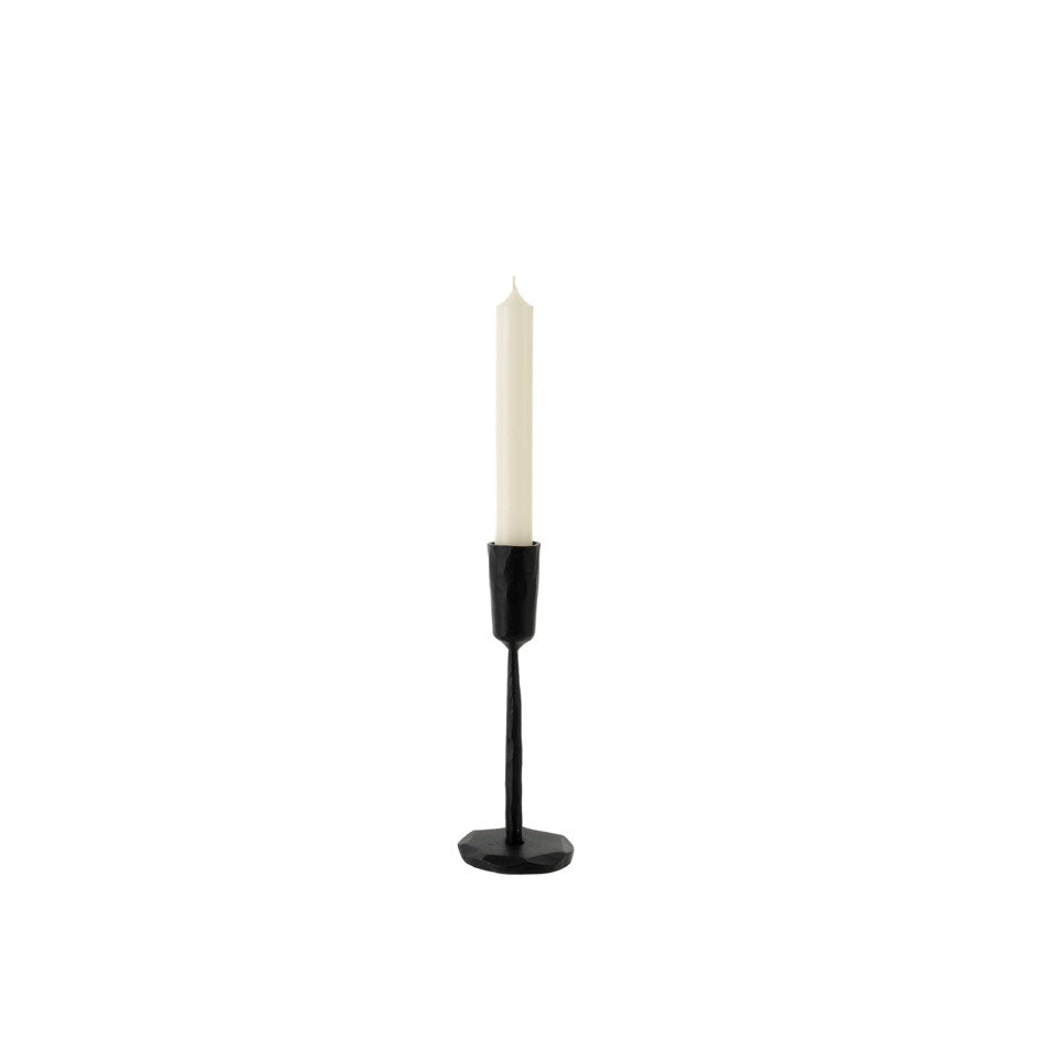 LUNA FORGED CANDLESTICK - BLACK