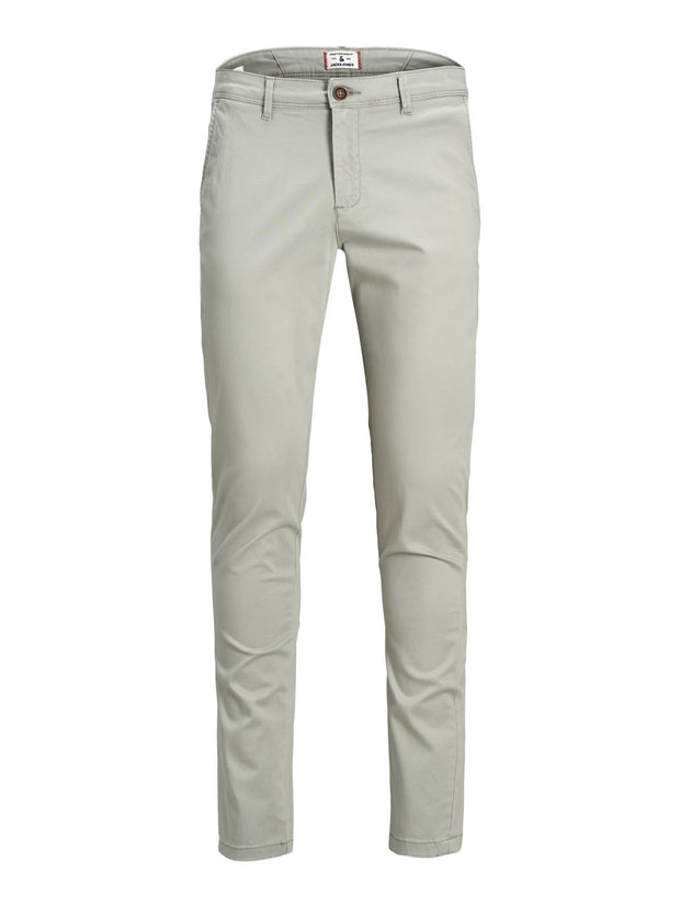 MARCO SLIM FIT CHINO PANTS - DRIZZLE
