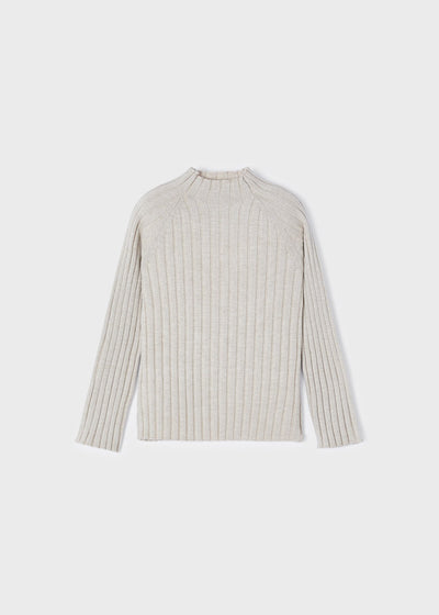 MAYORAL LS RIBBED SHIRT - SEPIA