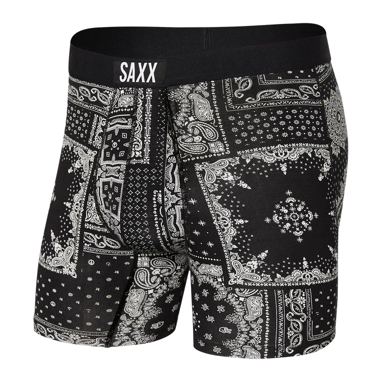 Saxx Mens Sport Mesh Boxer Briefs (Checkerboard/Black)